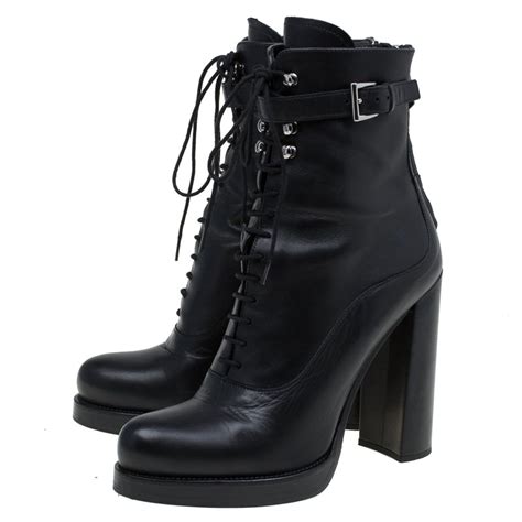 prada block heel boots|prada high heel boots.